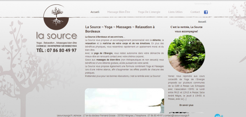 site La source Yoga
