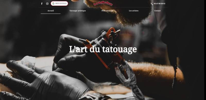 Création d'un site moderne & design sur-mesure pour BODYFIKATION, studio de tatouage à Talence