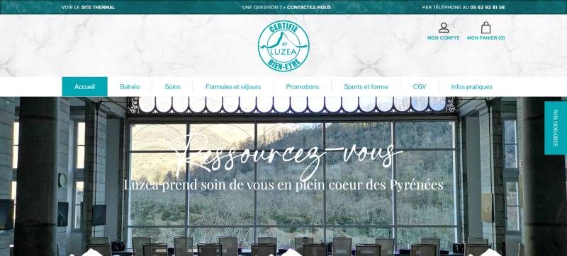 Conception de site Internet pour un centre de bien-être LUZEA à Luz Saint -Sauveur